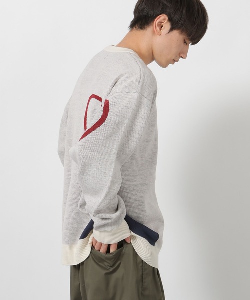 LAKOLE（ラコレ）の「ハートラインニットプルオーバー / 592878（ニット/セーター・メンズ・ボルドー/グリーン/ホワイト・LARGE/MEDIUM）」の7枚目の写真