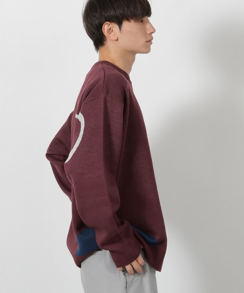 LAKOLE（ラコレ）の「ハートラインニットプルオーバー / 592878（ニット/セーター・メンズ・ボルドー/グリーン/ホワイト・LARGE/MEDIUM）」の13枚目の写真
