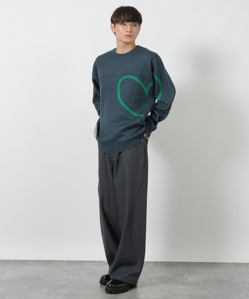 LAKOLE（ラコレ）の「ハートラインニットプルオーバー / 592878（ニット/セーター・メンズ・ボルドー/グリーン/ホワイト・LARGE/MEDIUM）」の8枚目の写真