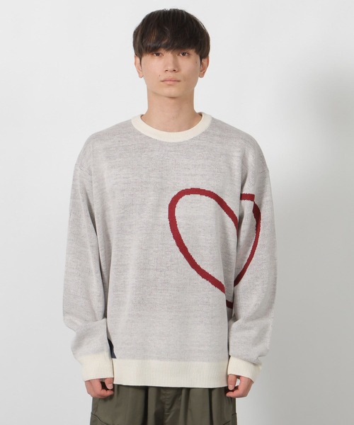 LAKOLE（ラコレ）の「ハートラインニットプルオーバー / 592878（ニット/セーター・メンズ・ボルドー/グリーン/ホワイト・LARGE/MEDIUM）」の14枚目の写真