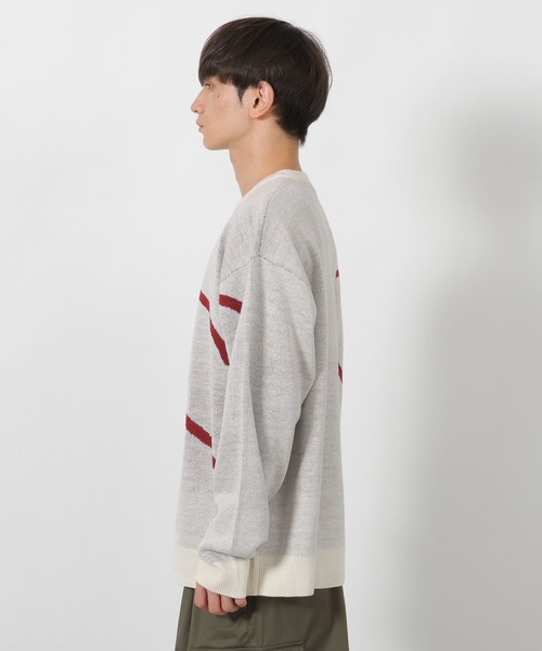 LAKOLE（ラコレ）の「ハートラインニットプルオーバー / 592878（ニット/セーター・メンズ・ボルドー/グリーン/ホワイト・LARGE/MEDIUM）」の15枚目の写真