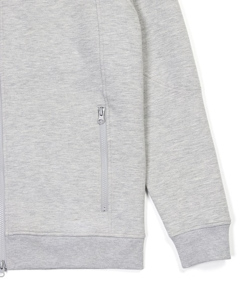 The DUFFER of ST.GEORGE（ザダファーオブセントジョージ）の「〔BLACK LABEL〕"SORONA" FULL ZIP PARKA：セットアップ ダンボールニット ジップパーカー（パーカー・メンズ・ブラック/グレー/ライトグレー・X-LARGE/LARGE/MEDIUM/SMALL）」の19枚目の写真