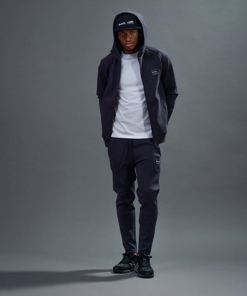 The DUFFER of ST.GEORGE（ザダファーオブセントジョージ）の「〔BLACK LABEL〕"SORONA" FULL ZIP PARKA：セットアップ ダンボールニット ジップパーカー（パーカー・メンズ・ブラック/グレー/ライトグレー・X-LARGE/LARGE/MEDIUM/SMALL）」の4枚目の写真