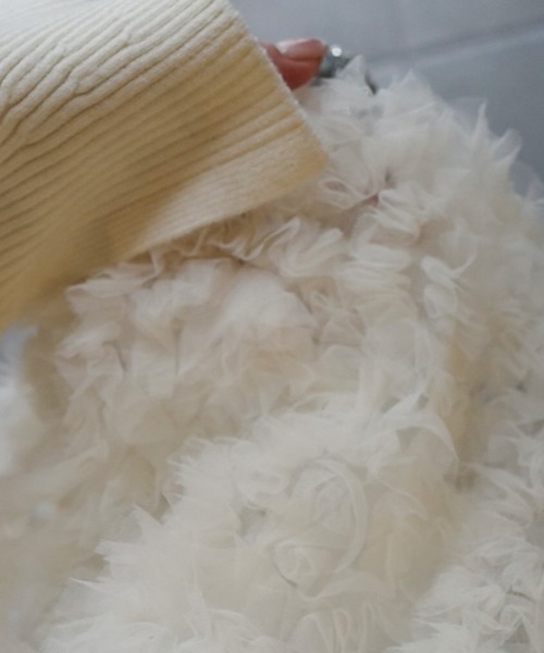 セール】チュールペプラムドッキングニット（ニット/セーター