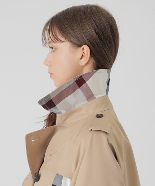 BLUE LABEL CRESTBRIDGE(ブルーレーベルクレストブリッジ)の「【10th ANNIVERSARY】ライトギャバジンパーシャルチェックトレンチコート(トレンチコート・レディース・ベージュ/ベージュ系その他・36/38)」の19枚目の写真