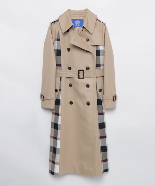 BLUE LABEL CRESTBRIDGE(ブルーレーベルクレストブリッジ)の「【10th ANNIVERSARY】ライトギャバジンパーシャルチェックトレンチコート(トレンチコート・レディース・ベージュ/ベージュ系その他・36/38)」の22枚目の写真