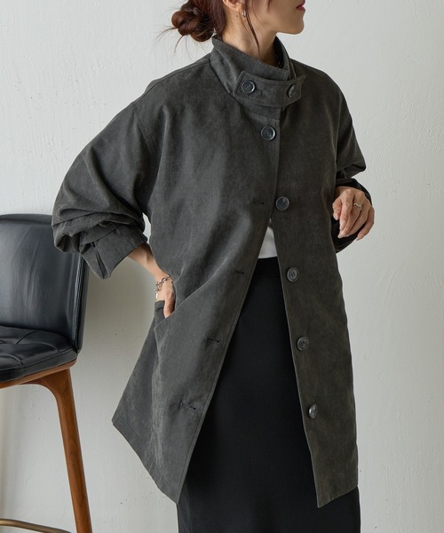 COLONY 2139（コロニートゥーワンスリーナイン）の「ピーチミドルトレンチコート（トレンチコート・レディース・ブラウン/チャコールグレー・FREE）」の2枚目の写真