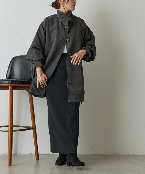 COLONY 2139（コロニートゥーワンスリーナイン）の「ピーチミドルトレンチコート（トレンチコート・レディース・ブラウン/チャコールグレー・FREE）」の9枚目の写真