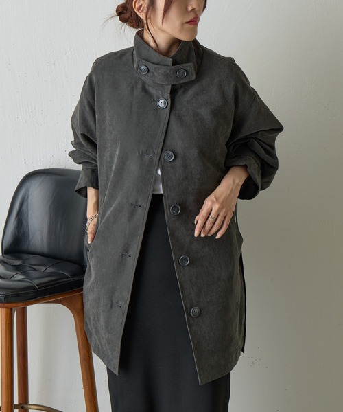 COLONY 2139（コロニートゥーワンスリーナイン）の「ピーチミドルトレンチコート（トレンチコート・レディース・ブラウン/チャコールグレー・FREE）」の3枚目の写真