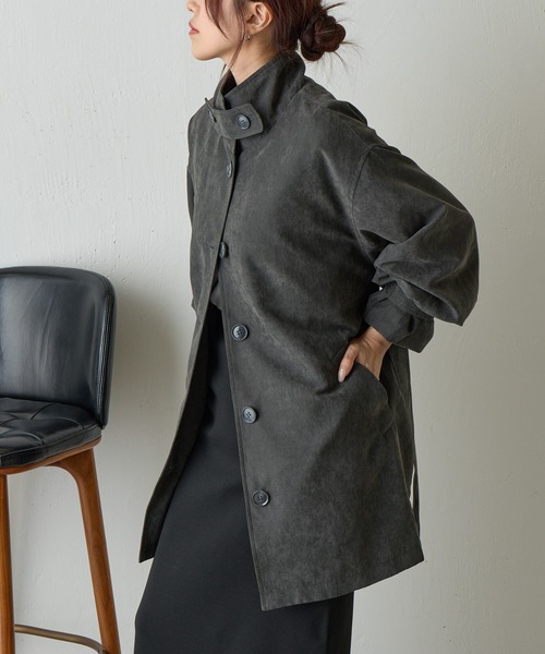 COLONY 2139（コロニートゥーワンスリーナイン）の「ピーチミドルトレンチコート（トレンチコート・レディース・ブラウン/チャコールグレー・FREE）」の6枚目の写真