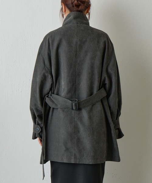 COLONY 2139（コロニートゥーワンスリーナイン）の「ピーチミドルトレンチコート（トレンチコート・レディース・ブラウン/チャコールグレー・FREE）」の14枚目の写真