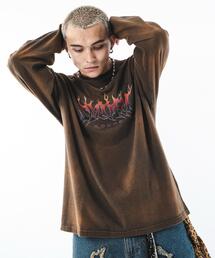 SHORT ROUND | SHORT ROUND/フレイムグラフィックBIGロンT(Tシャツ/カットソー)