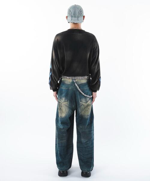 SHORT ROUND（ショートラウンド）の「SHORT ROUND/フレイムグラフィックBIGロンT（Tシャツ/カットソー・メンズ・ブラウン/ブラック・MEDIUM/LARGE）」の8枚目の写真