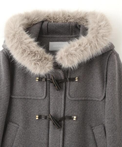 JILL by JILL STUART（ジルバイジルスチュアート）の「◇フェイクファー付ショートダッフルコート（ダッフルコート・レディース・ピンク/グレー/ホワイト・MEDIUM/SMALL）」の12枚目の写真