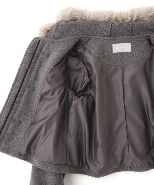 JILL by JILL STUART（ジルバイジルスチュアート）の「◇フェイクファー付ショートダッフルコート（ダッフルコート・レディース・ピンク/グレー/ホワイト・MEDIUM/SMALL）」の18枚目の写真