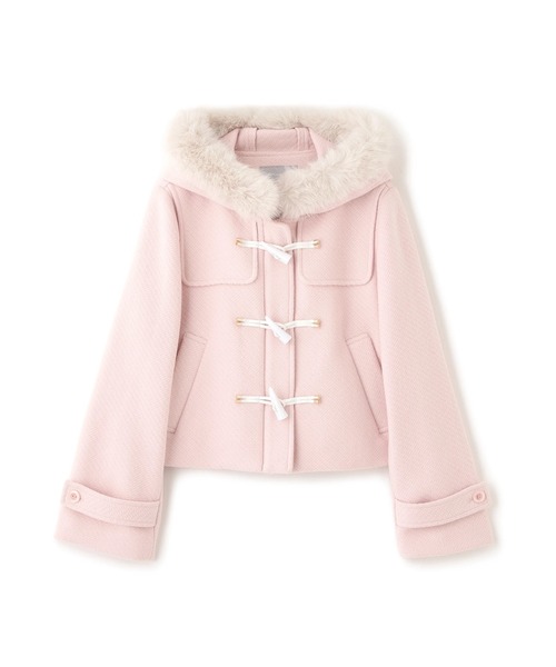 ◇フェイクファー付ショートダッフルコート（ダッフルコート）｜JILL