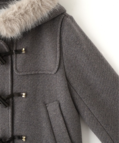 極美品⭐︎JILL STUART フォックスファー グレー ダッフルコート M フェイクファー付ショートダッフルコート | JILL by JILL STUART（ジル