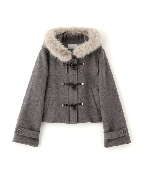 ◇フェイクファー付ショートダッフルコート（ダッフルコート）｜JILL