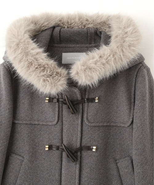 ◇フェイクファー付ショートダッフルコート（ダッフルコート）｜JILL