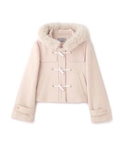 ◇フェイクファー付ショートダッフルコート（ダッフルコート）｜JILL