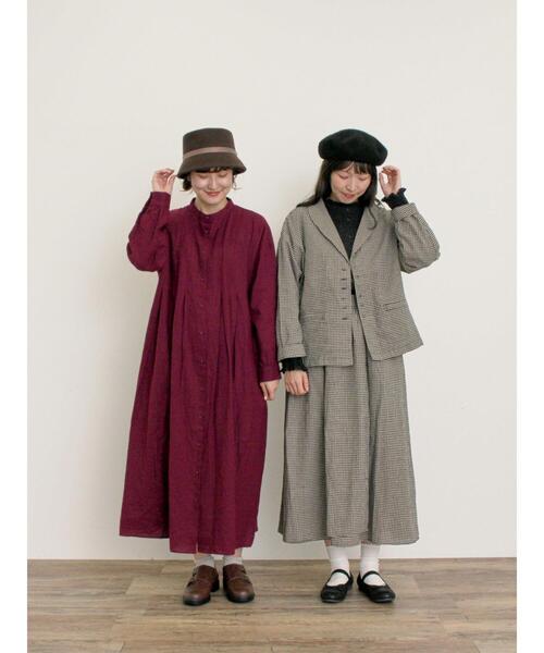 セール】【Cross×Linen】ショールカラージャケット（ノーカラー