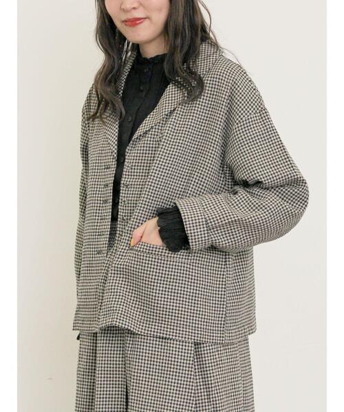 薄手 Y’s チェック ショールカラー ジャケット コットン 2 薄手 Y's チェック ショールカラー ジャケット コットン 2