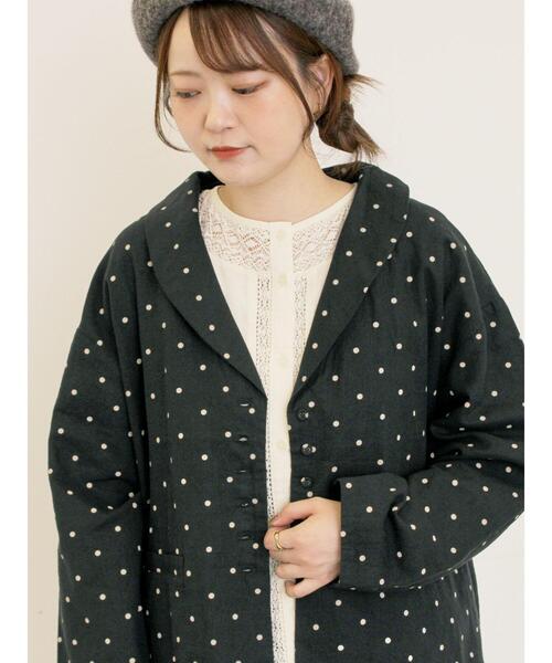 【Cross×Linen】ショールカラージャケット❀サマンサモスモス❀チャコール サマンサ モスモス Samansa Mos2 【Cross×Linen】ショールカラー