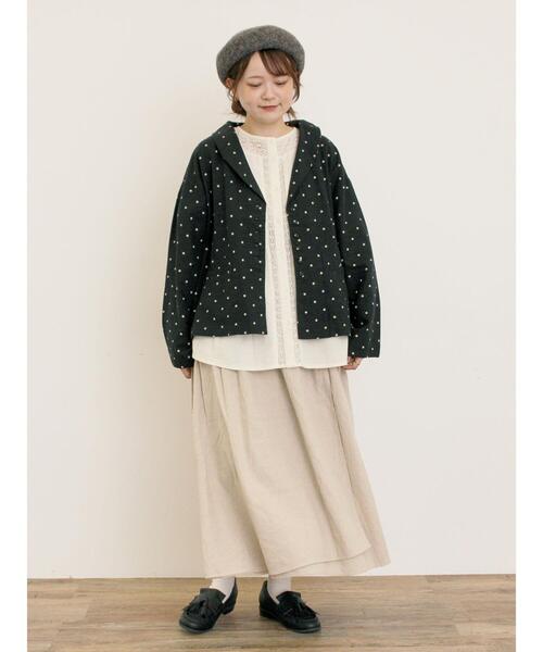 サマンサモスモス　CrossxLinen ショールカラージャケット Cross×Linen】ショールカラージャケット（チャコールグレー