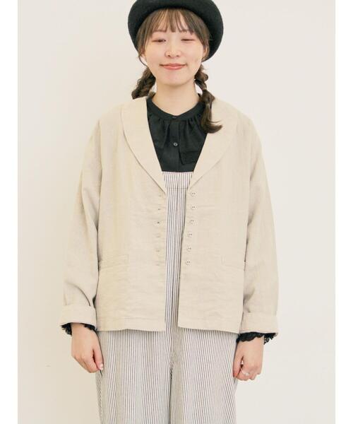 Samansa Mos2（サマンサ モスモス）の「【Cross×Linen】ショールカラー