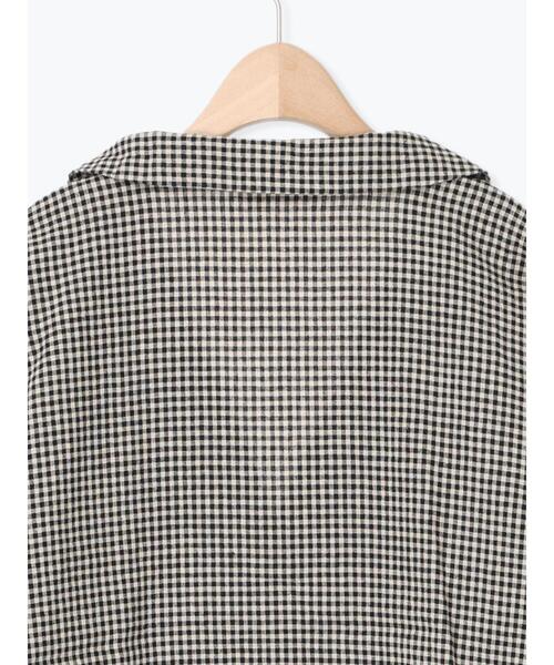 Cross×Linen】ショールカラージャケット（ノーカラージャケット