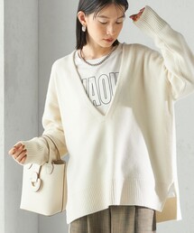 SHIPS（シップス）の「〈手洗い可能〉ウール カシミヤ Vネック プルオーバー（ニット/セーター）」