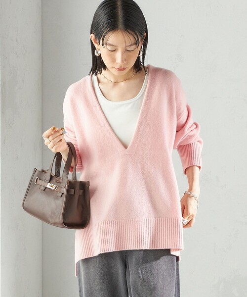 手洗い可能〉ウール カシミヤ Vネック プルオーバー（ニット/セーター