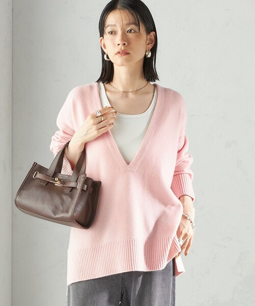 セール】〈手洗い可能〉ウール カシミヤ Vネック プルオーバー（ニット