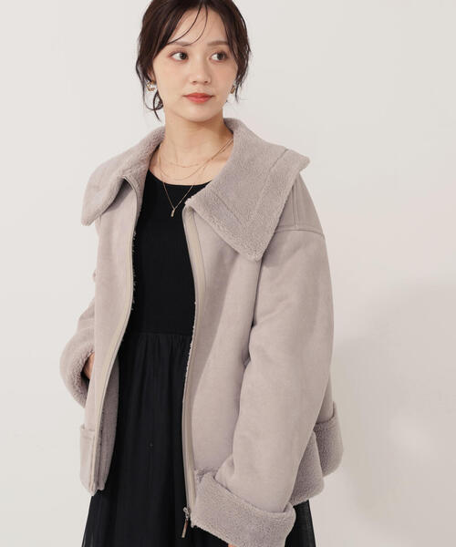 PROPORTION BODY DRESSING（プロポーションボディドレッシング）の「フェイクムートン / 1215255006（ムートンコート・レディース・グレー/ベージュ・MEDIUM/SMALL）」の5枚目の写真