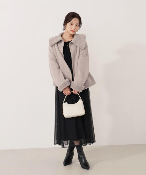 PROPORTION BODY DRESSING（プロポーションボディドレッシング）の「フェイクムートン / 1215255006（ムートンコート・レディース・グレー/ベージュ・MEDIUM/SMALL）」の7枚目の写真