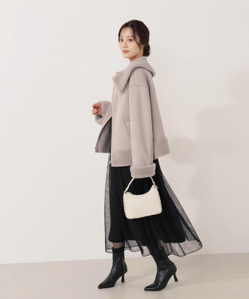 PROPORTION BODY DRESSING（プロポーションボディドレッシング）の「フェイクムートン / 1215255006（ムートンコート・レディース・グレー/ベージュ・MEDIUM/SMALL）」の8枚目の写真