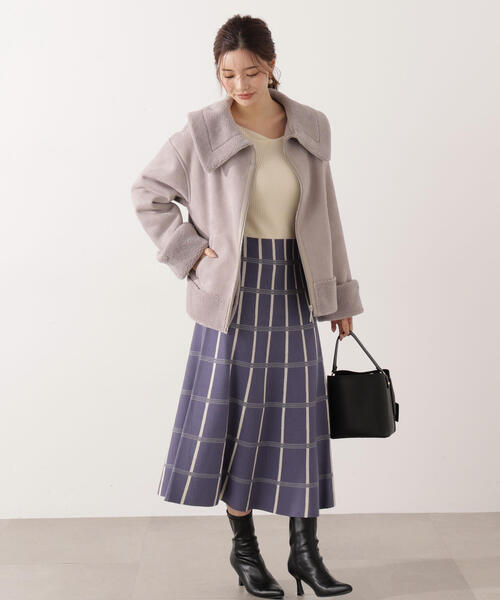 PROPORTION BODY DRESSING（プロポーションボディドレッシング）の「フェイクムートン / 1215255006（ムートンコート・レディース・グレー/ベージュ・MEDIUM/SMALL）」の13枚目の写真
