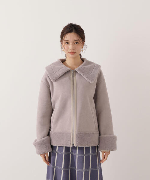 PROPORTION BODY DRESSING（プロポーションボディドレッシング）の「フェイクムートン / 1215255006（ムートンコート・レディース・グレー/ベージュ・MEDIUM/SMALL）」の21枚目の写真
