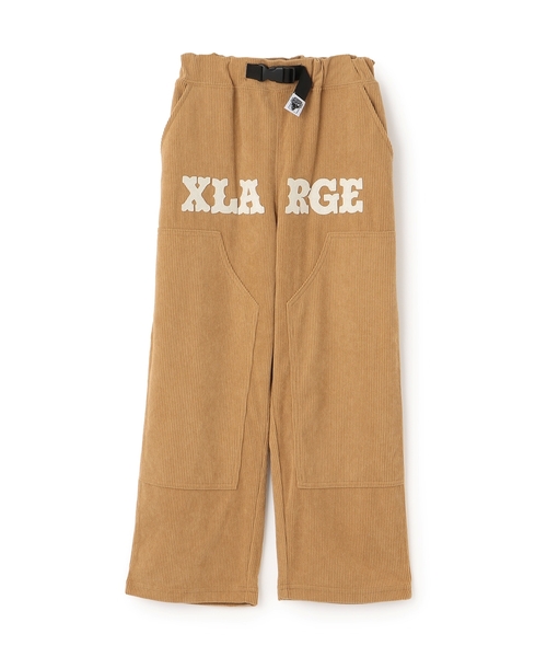 XLARGE KIDS(エクストララージキッズ)の「ロゴカットコールカーゴパンツ(カーゴパンツ・キッズ・ブラック/ベージュ・90cm/110cm/140cm/130cm/100cm/120cm)」の2枚目の写真