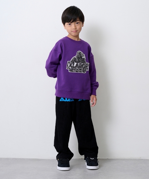 XLARGE KIDS(エクストララージキッズ)の「ロゴカットコールカーゴパンツ(カーゴパンツ・キッズ・ブラック/ベージュ・90cm/110cm/140cm/130cm/100cm/120cm)」の1枚目の写真