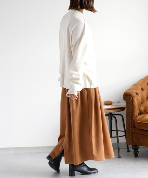 cepo（セポ）の「カシミアタッチクルーネックニット〈ウォッシャブル〉（ニット/セーター・レディース・ブラック/オフホワイト/レッド/イエロー/ブラウン・M）」の10枚目の写真