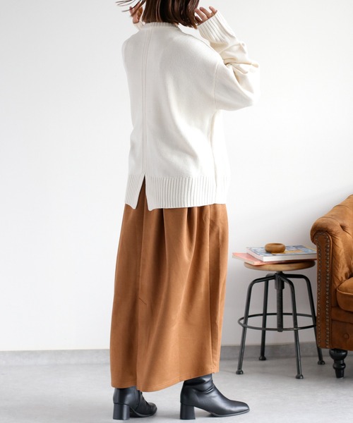 cepo（セポ）の「カシミアタッチクルーネックニット〈ウォッシャブル〉（ニット/セーター・レディース・ブラック/オフホワイト/レッド/イエロー/ブラウン・M）」の11枚目の写真