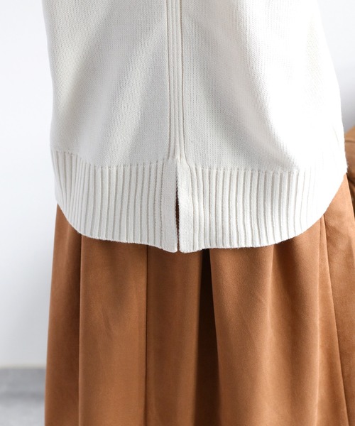 cepo（セポ）の「カシミアタッチクルーネックニット〈ウォッシャブル〉（ニット/セーター・レディース・ブラック/オフホワイト/レッド/イエロー/ブラウン・M）」の21枚目の写真