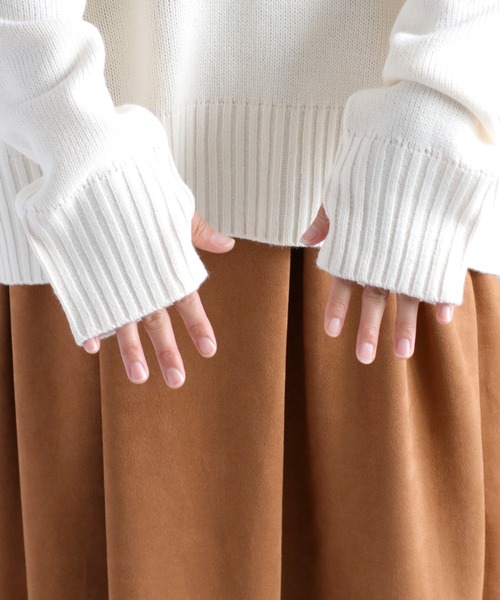 cepo（セポ）の「カシミアタッチクルーネックニット〈ウォッシャブル〉（ニット/セーター・レディース・ブラック/オフホワイト/レッド/イエロー/ブラウン・M）」の20枚目の写真