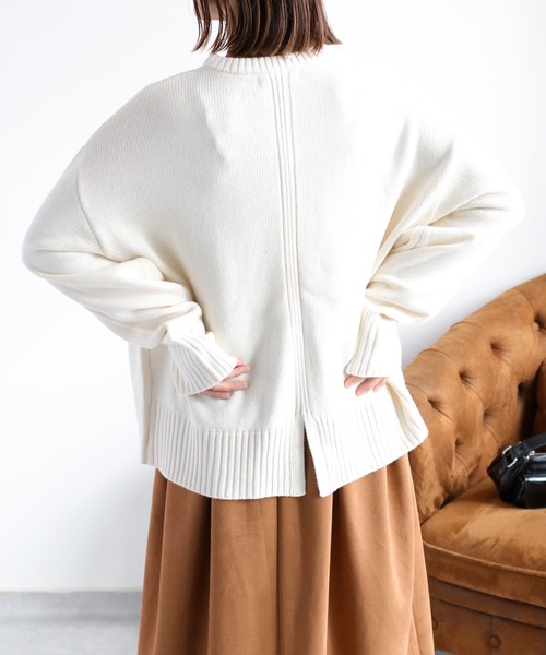 cepo（セポ）の「カシミアタッチクルーネックニット〈ウォッシャブル〉（ニット/セーター・レディース・ブラック/オフホワイト/レッド/イエロー/ブラウン・M）」の16枚目の写真