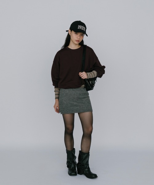 duei（デュイ）の「ニットミニスカート（スカート・レディース・グレー/ブラック・FREE）」の11枚目の写真