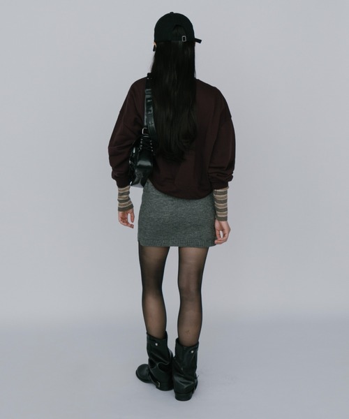 duei（デュイ）の「ニットミニスカート（スカート・レディース・グレー/ブラック・FREE）」の12枚目の写真