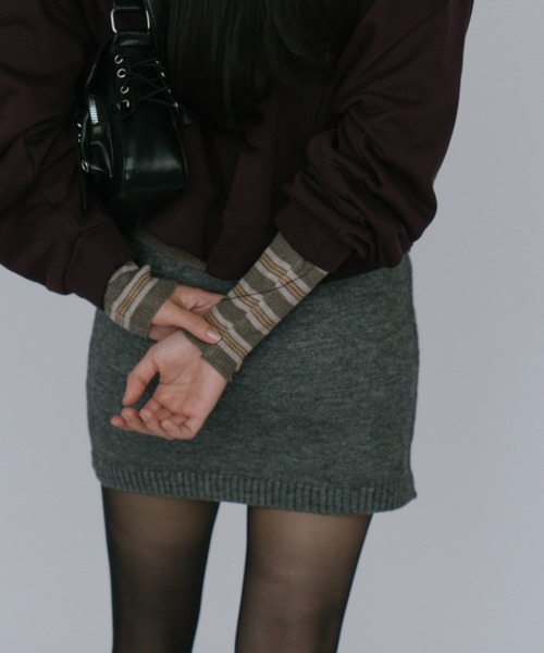 duei（デュイ）の「ニットミニスカート（スカート・レディース・グレー/ブラック・FREE）」の7枚目の写真
