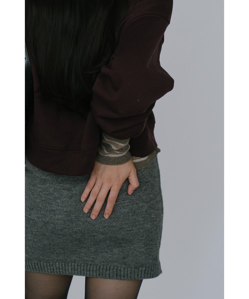 duei（デュイ）の「ニットミニスカート（スカート・レディース・グレー/ブラック・FREE）」の8枚目の写真