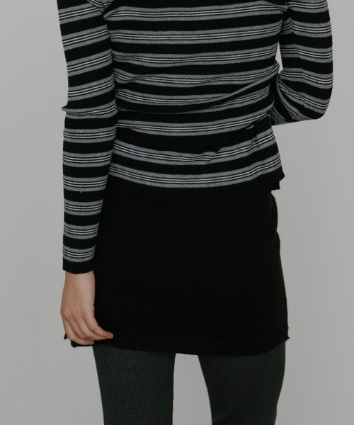 duei（デュイ）の「ニットミニスカート（スカート・レディース・グレー/ブラック・FREE）」の22枚目の写真